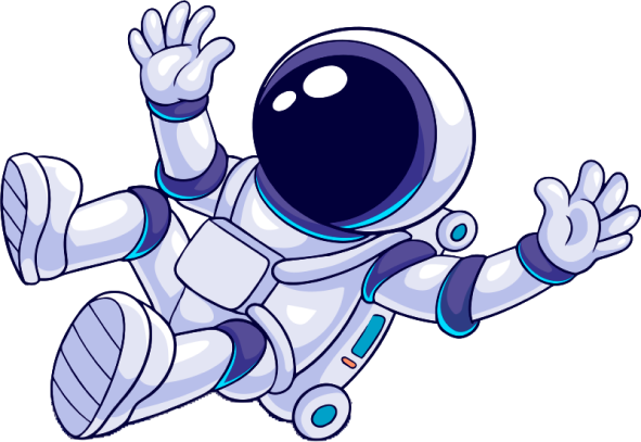 astronauta no meio da tela